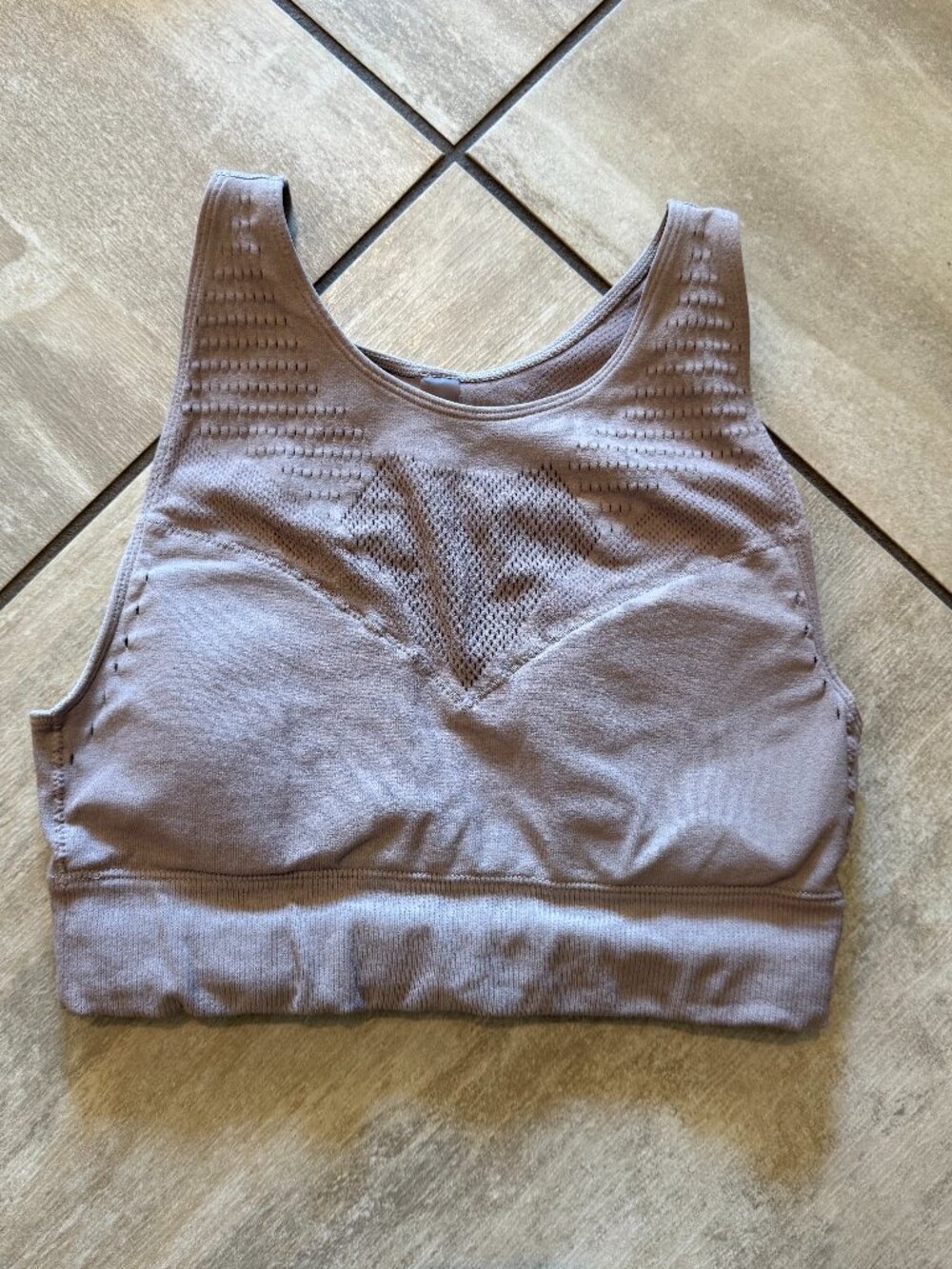 Varley Macapa Seamless Sports Bra Taupe S/M